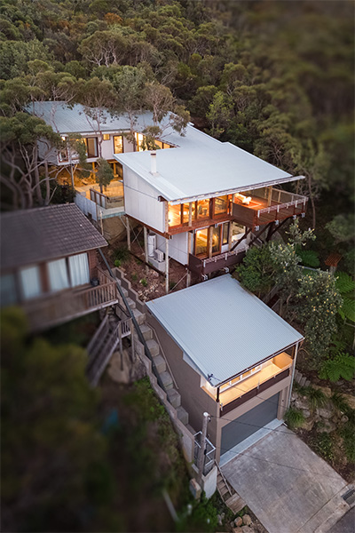 House on steep Slope Flame Zone area
