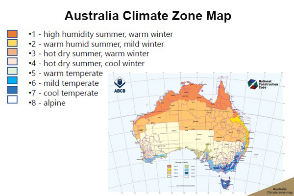 Australian Climate Zone Map 
